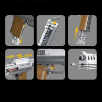 Thumbnail for Building Blocks Tech Weapon MOC Beretta Auto-9 Pistol Gun Bricks Toy - 5