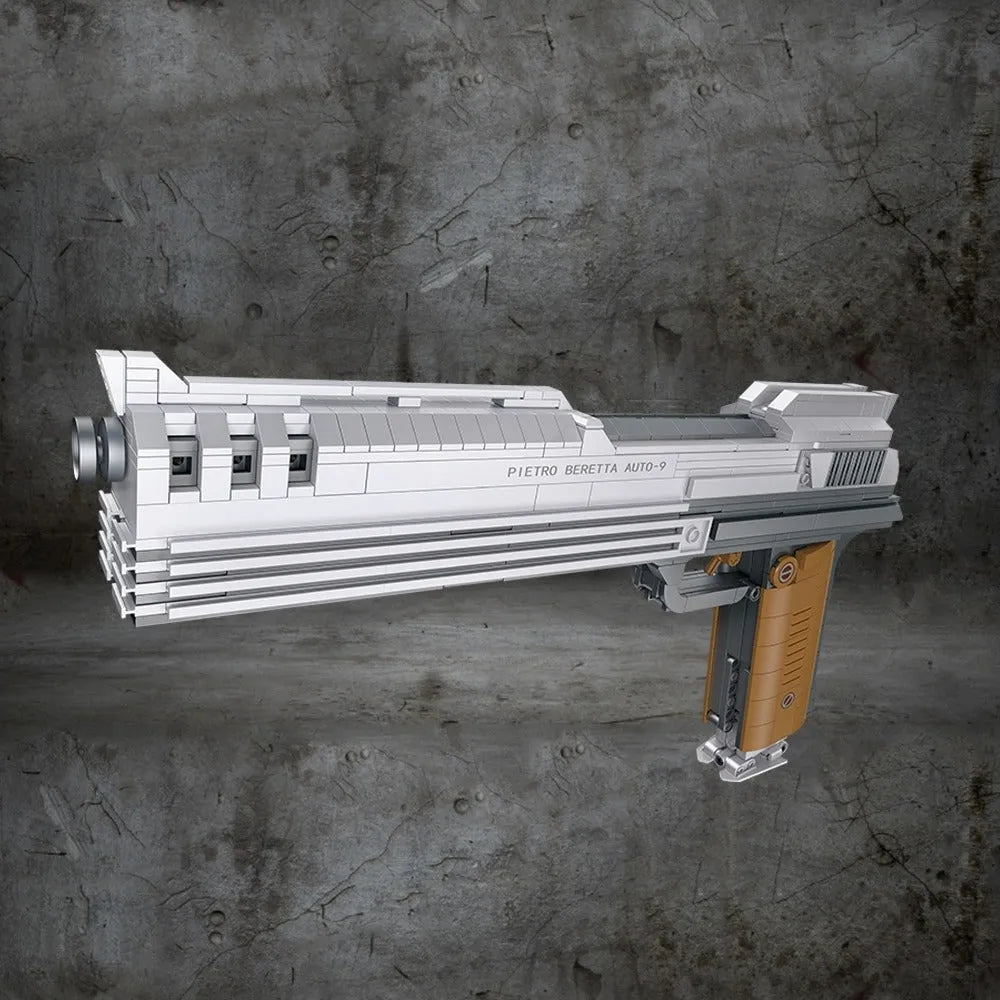 Building Blocks Tech Weapon MOC Beretta Auto-9 Pistol Gun Bricks Toy - 1
