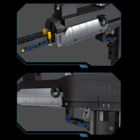 Thumbnail for Building Blocks Tech Weapon MOC UZI Sub Machine Gun Bricks Toy - 8