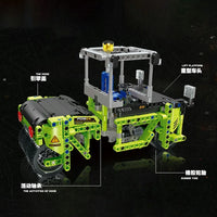 Thumbnail for Building Blocks Technic City Mini Road Roller Steamroller Truck Bricks Toy - 3