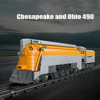 Thumbnail for Building Blocks Technic MOC CO 490 Steam Train Locomotive Bricks Toys 59021 - 3