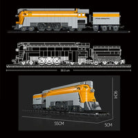 Thumbnail for Building Blocks Technic MOC CO 490 Steam Train Locomotive Bricks Toys 59021 - 6