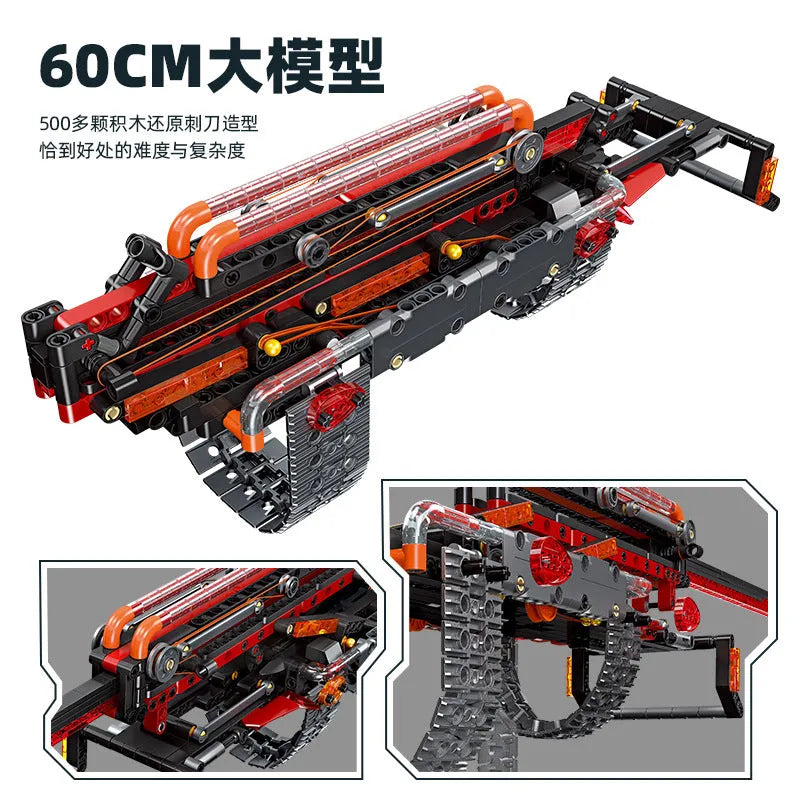 Building Blocks Technical Expert Weapon MOC Heat Bayonet Bricks Toy Construction Set Toys - 5