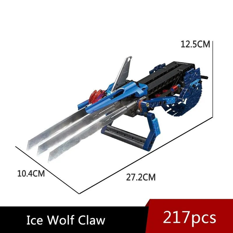 Building Blocks Technical Expert Weapon MOC Ice Wolf Claw Bricks Toy - 4