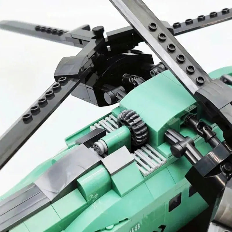 Building Blocks Technical MOC Twin-Rotor Helicopter Bricks Toy 58008 - 4