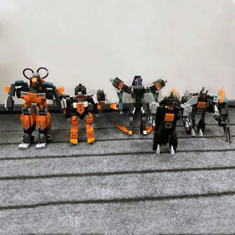 Building Blocks Transforming Titan Knight Mecha Robot Warrior Bricks Toys - 6