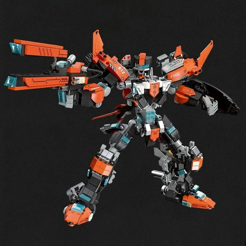 Building Blocks Transforming Titan Knight Mecha Robot Warrior Bricks Toys - 10