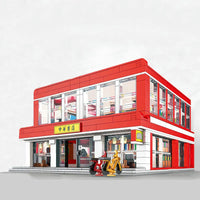 Thumbnail for Building Blocks City Street Expert MOC Chinese Bookstore Bricks Toy - 1