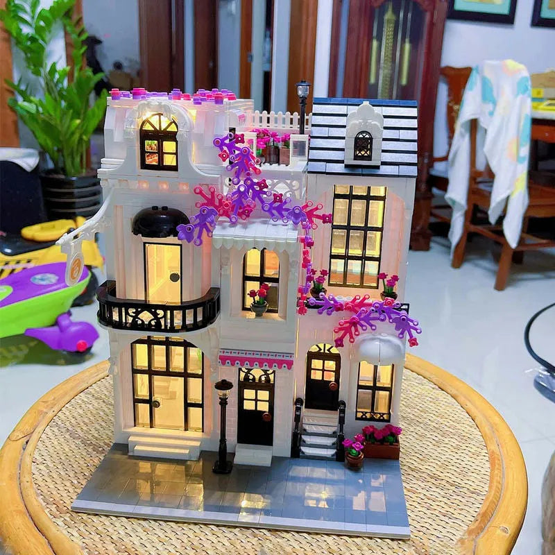 Building Blocks Expert Creator European Garden City Flower Store Bricks Toy - 11
