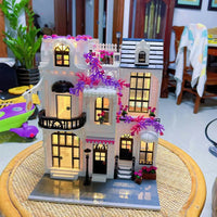 Thumbnail for Building Blocks Expert Creator European Garden City Flower Store Bricks Toy - 11