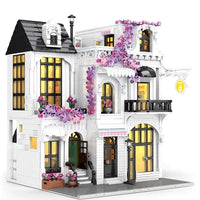 Thumbnail for Building Blocks Expert Creator European Garden City Flower Store Bricks Toy - 4