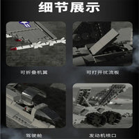 Thumbnail for Building Blocks Military Aircraft F-18 Hornet Fighter Jet Bricks Toy - 6