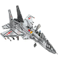 Thumbnail for Building Blocks Military Aircraft J - 15 Flying Shark Fighter Jet Bricks Toy - 16