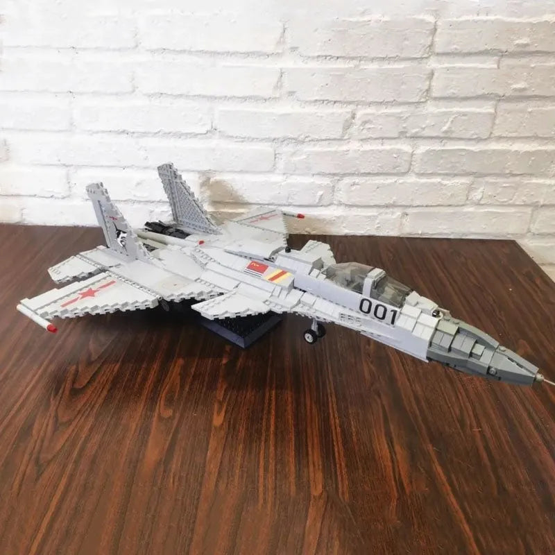 Building Blocks Military Aircraft J - 15 Flying Shark Fighter Jet Bricks Toy - 10