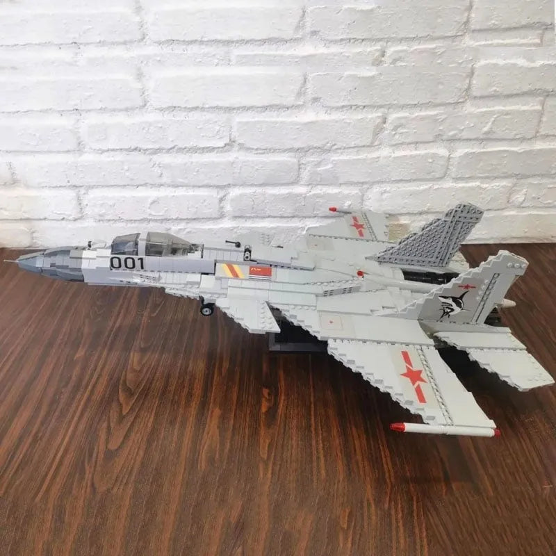 Building Blocks Military Aircraft J - 15 Flying Shark Fighter Jet Bricks Toy - 14