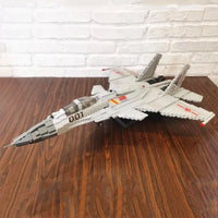 Thumbnail for Building Blocks Military Aircraft J-15 Flying Shark Fighter Jet Bricks Toy - 15