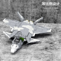 Thumbnail for Building Blocks Military Aircraft J - 20 Stealth Fighter Jet Bricks Toy - 8