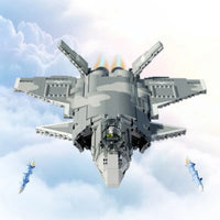 Thumbnail for Building Blocks Military Aircraft J - 20 Stealth Fighter Jet Bricks Toy - 3