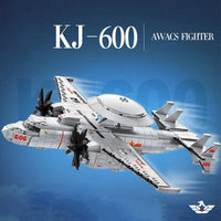 Thumbnail for Building Blocks Military Aircraft MOC KJ - 600 AWACS Fighter Bricks Toy - 4