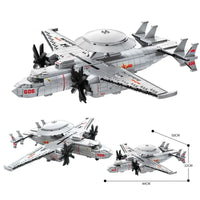Thumbnail for Building Blocks Military Aircraft MOC KJ-600 AWACS Fighter Bricks Toy - 2