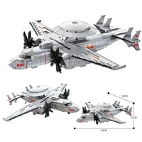 Thumbnail for Building Blocks Military Aircraft MOC KJ - 600 AWACS Fighter Bricks Toy - 2