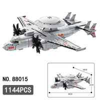 Thumbnail for Building Blocks Military Aircraft MOC KJ-600 AWACS Fighter Bricks Toy - 3