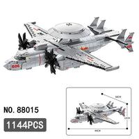 Thumbnail for Building Blocks Military Aircraft MOC KJ - 600 AWACS Fighter Bricks Toy - 3