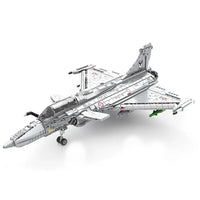 Thumbnail for Building Blocks Military Aircraft MOC Rafale Fighter Jet Plane Bricks Toy - 1