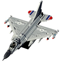 Thumbnail for Building Blocks Military F-16 Fighting Falcon Aircraft Bricks Toy Construction Set Toys - 1