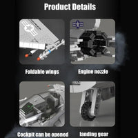 Thumbnail for Building Blocks Military F-16 Fighting Falcon Aircraft Bricks Toy Construction Set Toys - 4