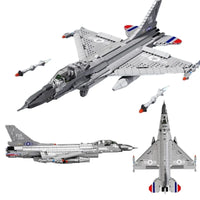 Thumbnail for Building Blocks Military F-16 Fighting Falcon Aircraft Bricks Toy Construction Set Toys - 2