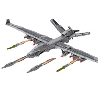 Thumbnail for Building Blocks Military Unmanned Drone Wing Loong UAV - 2 Bricks Toy - 1