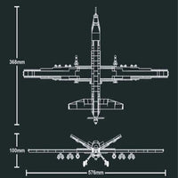 Thumbnail for Building Blocks Military Unmanned Drone Wing Loong UAV-2 Bricks Toy - 3