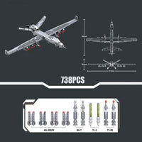 Thumbnail for Building Blocks Military Unmanned Drone Wing Loong UAV - 2 Bricks Toy - 5