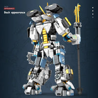Thumbnail for Building Blocks MOC 670 Samurai Titan Warrior Mecha Bricks Toys - 4