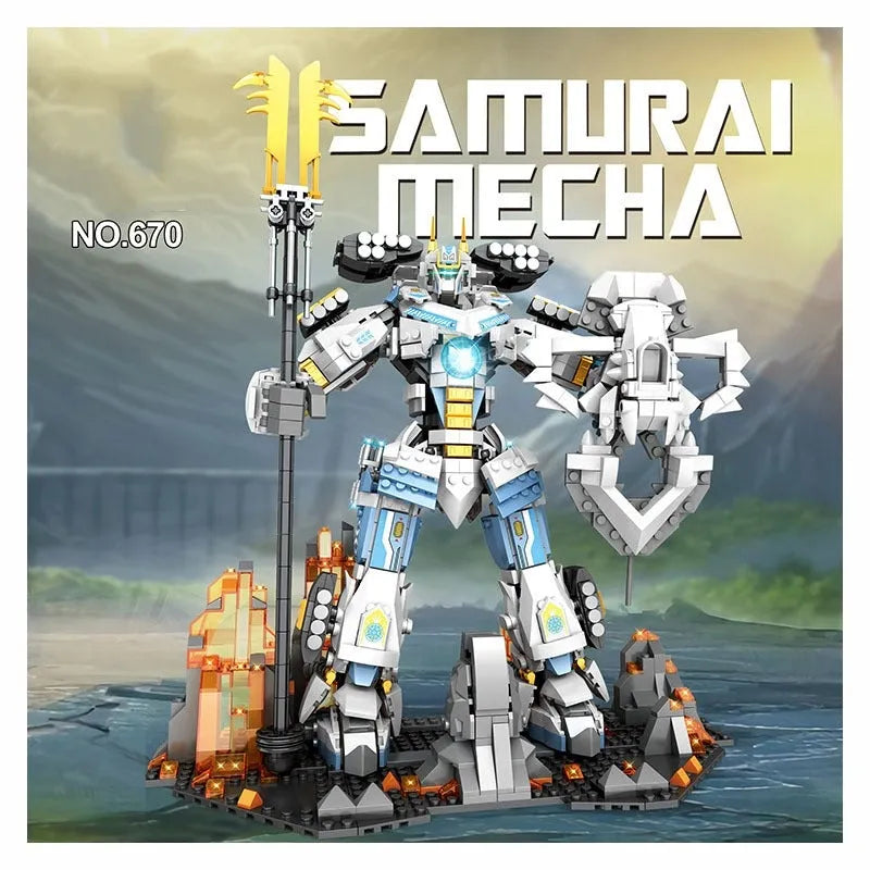 Building Blocks MOC 670 Samurai Titan Warrior Mecha Bricks Toys Construction Set Toys - 6