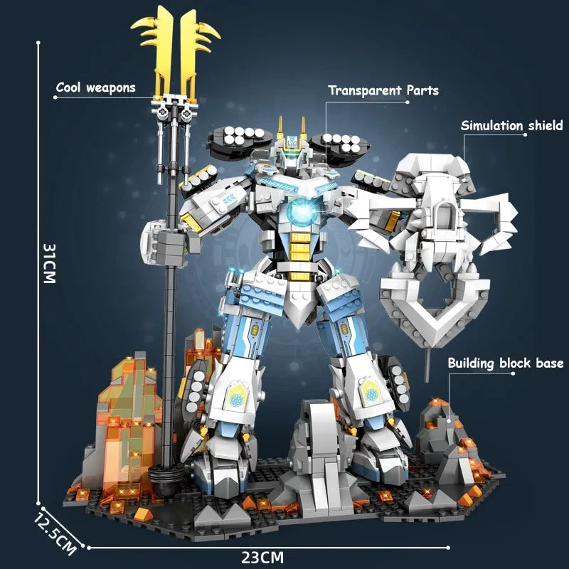 Building Blocks MOC 670 Samurai Titan Warrior Mecha Bricks Toys Construction Set Toys - 2
