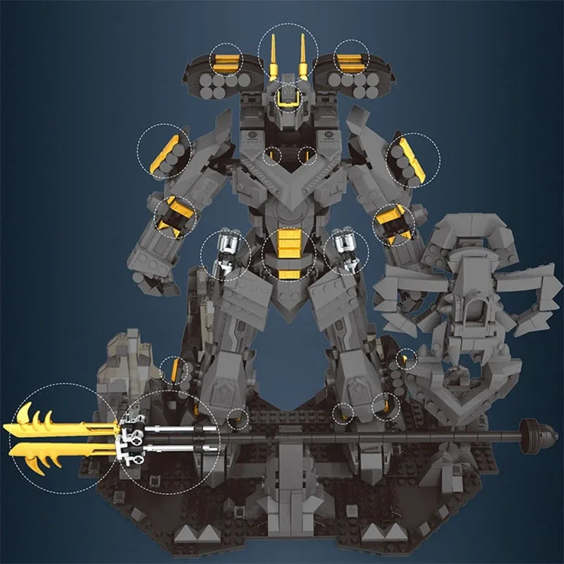 Building Blocks MOC 670 Samurai Titan Warrior Mecha Bricks Toys Construction Set Toys - 7