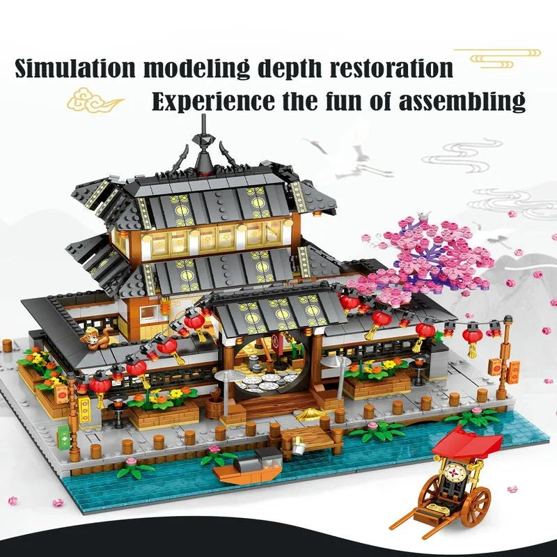 Building Blocks MOC 86015 Martial Arts Hall Cherry Tree Bricks Toys Construction Set Toys - 3