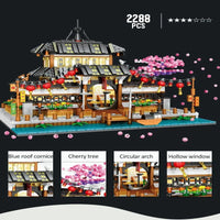 Thumbnail for Building Blocks MOC 86015 Martial Arts Hall Cherry Tree Bricks Toys Construction Set Toys - 4