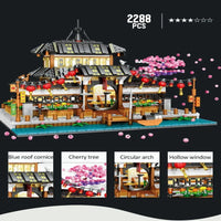 Thumbnail for Building Blocks MOC 86015 Martial Arts Hall Cherry Tree Bricks Toys - 4