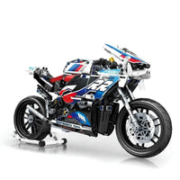 Thumbnail for Building Blocks MOC BMW Bikes Racing Motorcycle Bricks Toy 82003 Construction Set Toys - 1