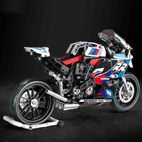Thumbnail for Building Blocks MOC BMW Bikes Racing Motorcycle Bricks Toy 82003 Construction Set Toys - 8