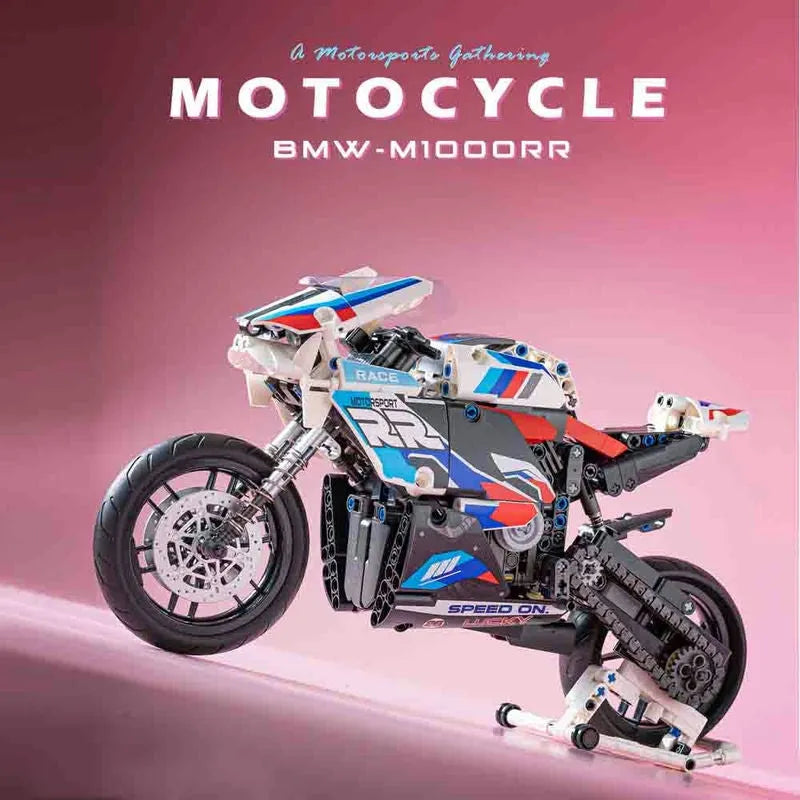 Building Blocks MOC BMW Bikes Racing Motorcycle Bricks Toy 82003 Construction Set Toys - 7