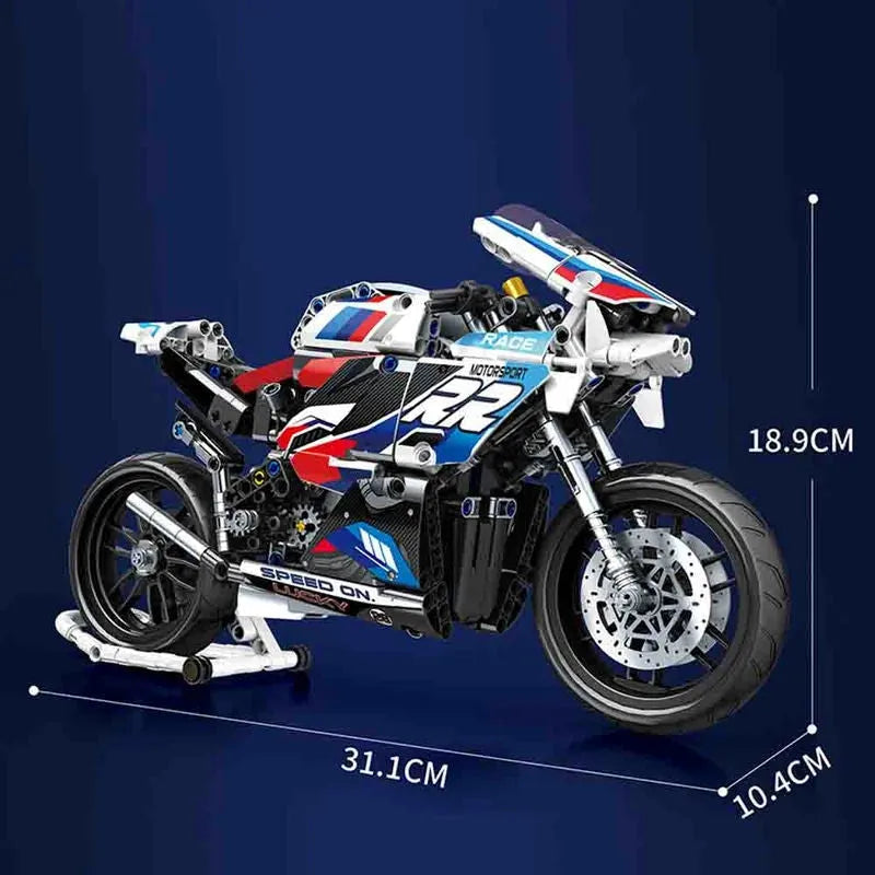 Building Blocks MOC BMW Bikes Racing Motorcycle Bricks Toy 82003 Construction Set Toys - 5