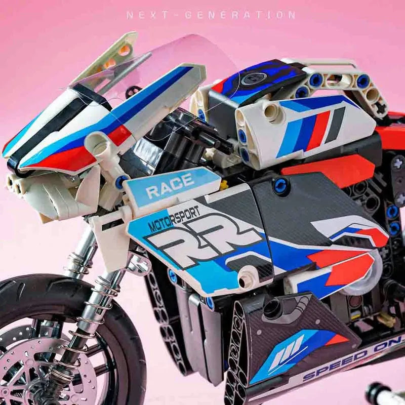 MOC BMW Bikes Racing Motorcycle Building Blocks Set 82003