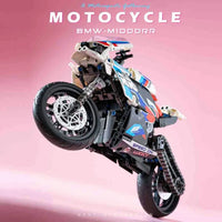 Thumbnail for Building Blocks MOC BMW Bikes Racing Motorcycle Bricks Toy 82003 - 2