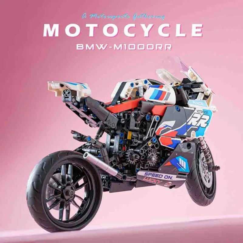 Building Blocks MOC BMW Bikes Racing Motorcycle Bricks Toy 82003 - 4
