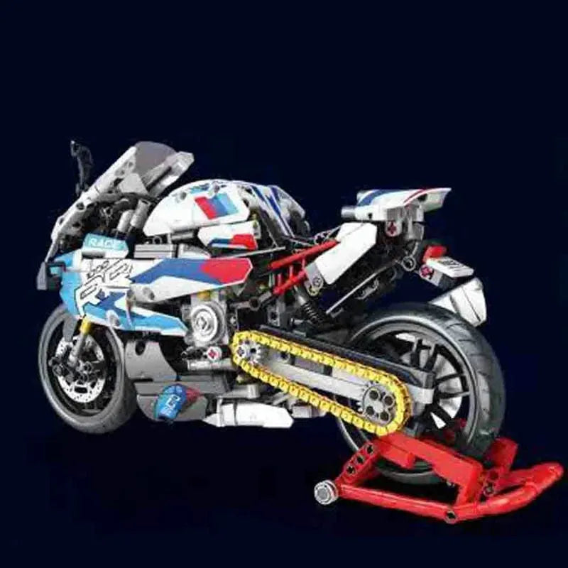 Building Blocks MOC BMW Racing Motorcycle Bikes Bricks Toys 82005 - 4