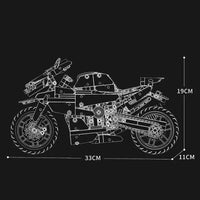 Thumbnail for Building Blocks MOC BMW Racing Motorcycle Bikes Bricks Toys 82005 - 3
